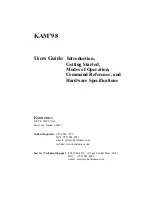 Kantronics KAM 98 User Manual preview