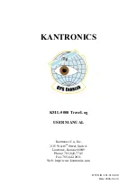 Preview for 1 page of Kantronics KML-5000 TraveLog User Manual