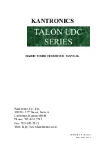 Preview for 1 page of Kantronics TALON UDC SERIES Service Manual