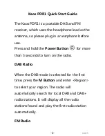 Preview for 2 page of Kaos PDR1 User Manual