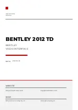 KAP BENTLEY 2012 TD Instruction Manual preview