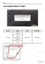 Preview for 2 page of KAP CAR4PLAY TYT-CR 2018-TD Instruction Manual