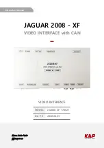 Preview for 1 page of KAP JAGUAR 2008 - XF Instruction Manual