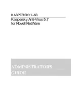 KAPERSKY ANTI-VIRUS 5.7 - FOR NOVELL NETWARE Administrator'S Manual preview