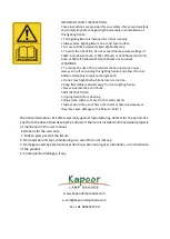 Preview for 5 page of Kapoor TABGL2157 Product Manual