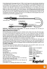 Preview for 17 page of Kapriol 27956 Manufacturer'S Instruction And Information