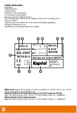 Preview for 24 page of Kapriol 27977 Manufacturer'S Instruction And Information