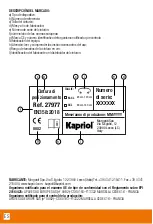 Preview for 30 page of Kapriol 27977 Manufacturer'S Instruction And Information