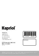 Preview for 36 page of Kapriol KME 1600 Manual