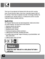 Preview for 2 page of Kapro 895 Prolaser All-Lines User Manual