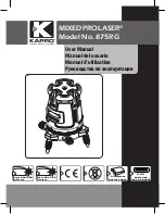 Preview for 1 page of Kapro MIXED PROLASER 875RG User Manual