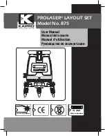 Kapro PROLASER 875 User Manual preview