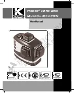 Preview for 1 page of Kapro Prolaser 883 GREEN User Manual