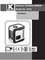 Preview for 1 page of Kapro Prolaser Bambino GREEN User Manual