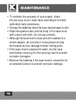 Preview for 12 page of Kapro Prolaser Bambino GREEN User Manual