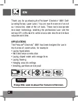 Preview for 2 page of Kapro Prolaser Electrota 8991 User Manual