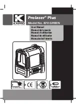 Kapro Prolaser Plus 870 Green User Manual preview