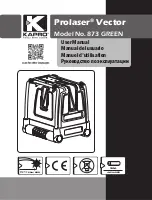 Preview for 1 page of Kapro Prolaser Vector 873 GREEN User Manual