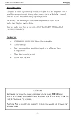 Preview for 2 page of Kaption Audio 570-MKZ2000X1 Owner'S Manual