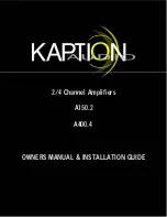 Предварительный просмотр 1 страницы Kaption Audio A150.2 Owner'S Manual & Installation Manual