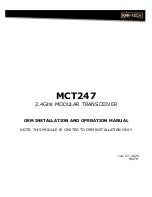 KAR-TECH MCT247 Installation And Operation Manual предпросмотр