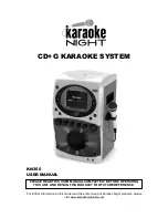 Karaoke Night KN355 User Manual предпросмотр