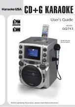 Предварительный просмотр 1 страницы Karaoke USA CQ743 User Manual