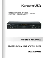 Karaoke USA DV102 User Manual preview