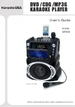 Karaoke USA GF839 User Manual предпросмотр