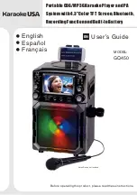 Karaoke USA GQ450 User Manual preview