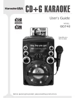 Karaoke USA GQ740 User Manual preview