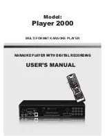 Karaoke Warehouse Player 2000 User Manual preview