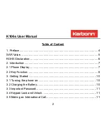 Preview for 2 page of KARBONN K106s User Manual