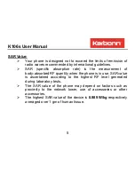 Preview for 5 page of KARBONN K106s User Manual