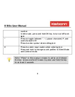 Preview for 9 page of KARBONN K106s User Manual