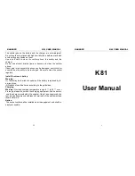 KARBONN K81 User Manual preview