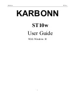 Preview for 1 page of KARBONN ST10w User Manual