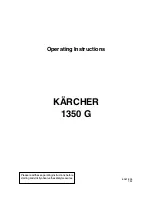 Kärcher 1350 G Operating Instructions Manual preview