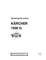 Предварительный просмотр 1 страницы Kärcher 1500 G Operating Instructions Manual