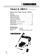 Preview for 1 page of Kärcher 1800 Operator'S Manual