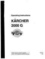 Preview for 1 page of Kärcher 2000 G Operating Instructions Manual