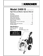 Kärcher 2400 G Operator'S Manual preview