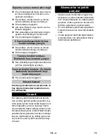 Preview for 75 page of Kärcher CV 38/2 Operating Manual
