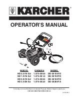 Preview for 1 page of Kärcher DE-201007D Operator'S Manual