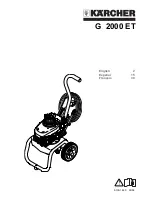 Предварительный просмотр 1 страницы Kärcher G 2000 ET Operator'S Manual