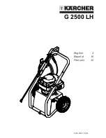 Preview for 1 page of Kärcher G 2500 LH Operator'S Manual