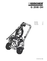 Preview for 1 page of Kärcher G 2500 OH Operator'S Manual