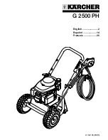 Preview for 1 page of Kärcher G 2500 PH Operator'S Manual