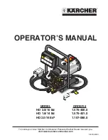 Предварительный просмотр 1 страницы Kärcher HD 2.0/10 Ed Operator'S Manual