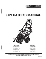 Kärcher HD 2.5/27 P AL Operator'S Manual preview